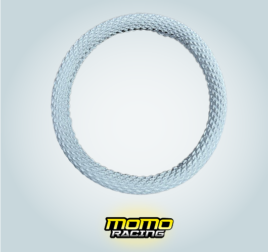 Gray Leather Steering Wheel Cover