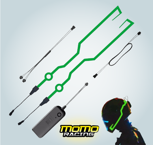 Green Helmet LED light strip
