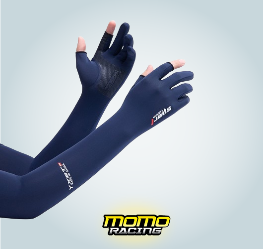 Blue Long sport gloves