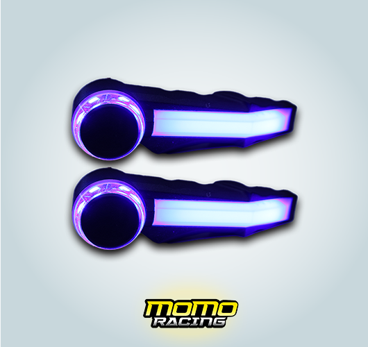 Blue LF handlebar end