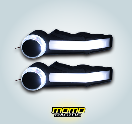 White LF handlebar end