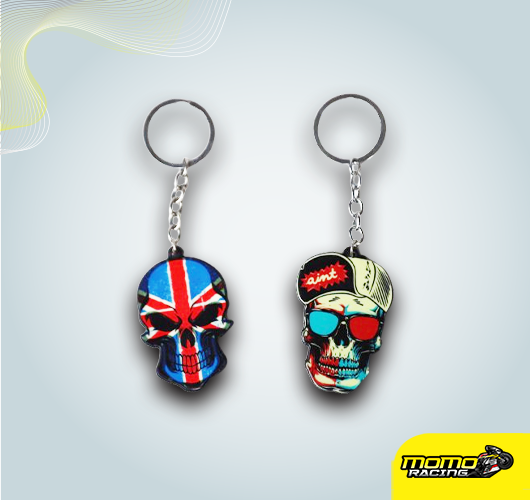 F skull keyring