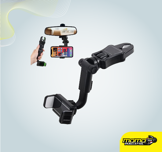 Interior mirror 360 phone holder