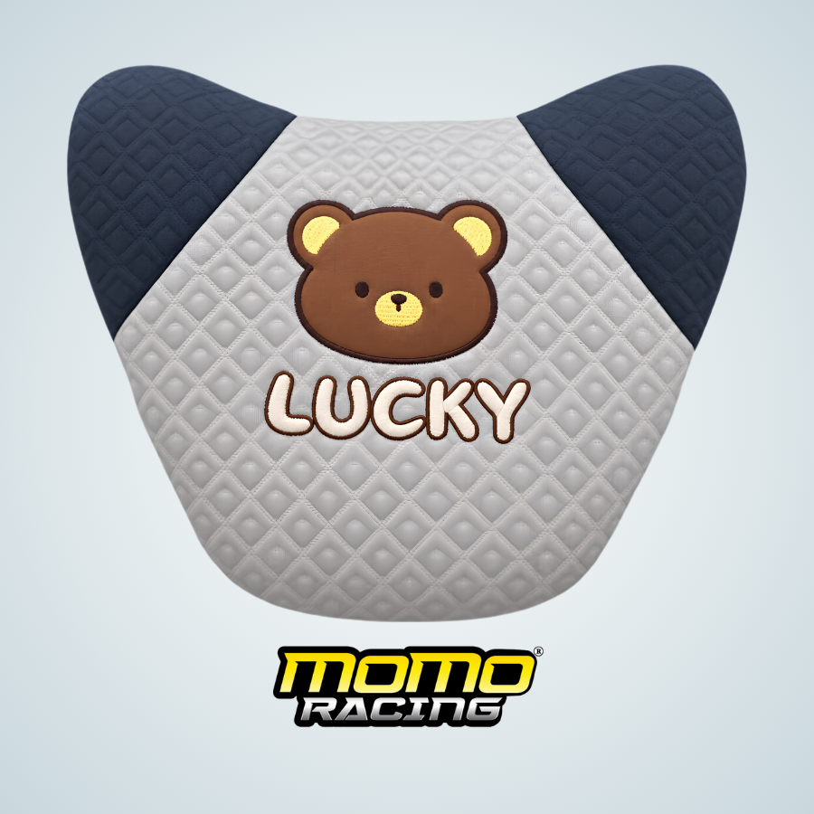 Gray Lucky Bear Neck Pillow