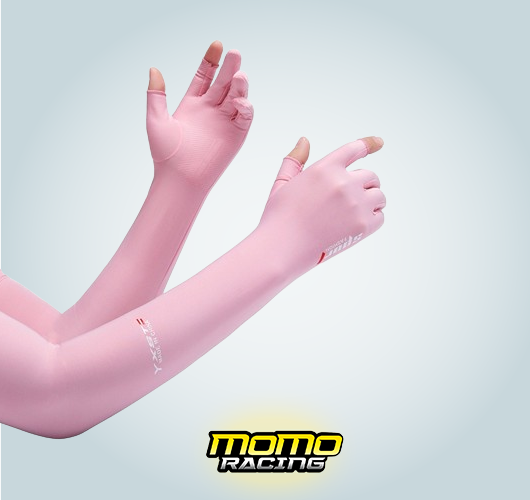 Pink Long sport gloves