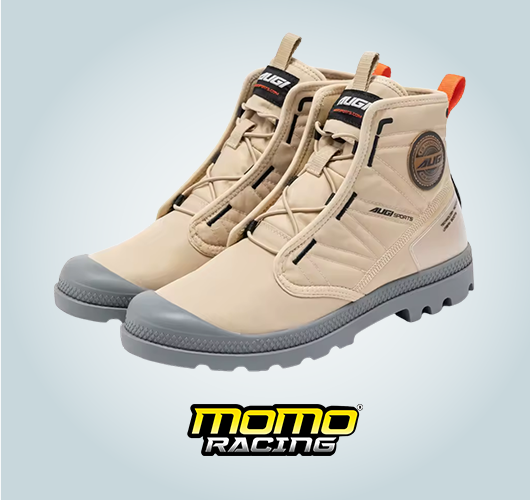 Beige long ankle AUGI safety shoes (44)