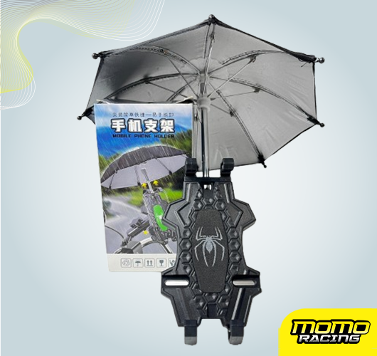 A umbrella phone holder